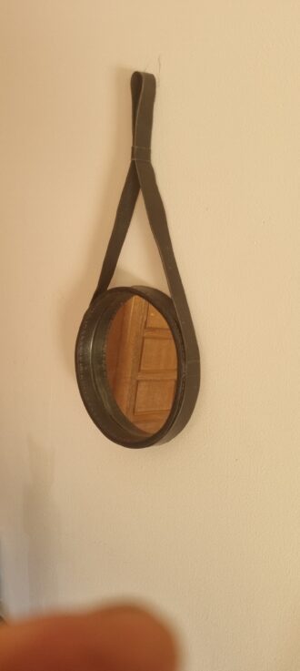 leather mirror